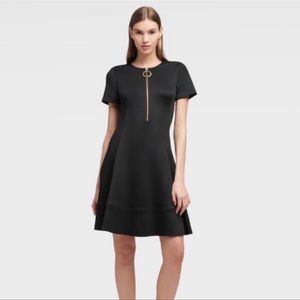 DKNY Half Zip Fit and Flare Dress